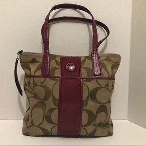Coach Tote Handbag 2 Strap Logo Bag